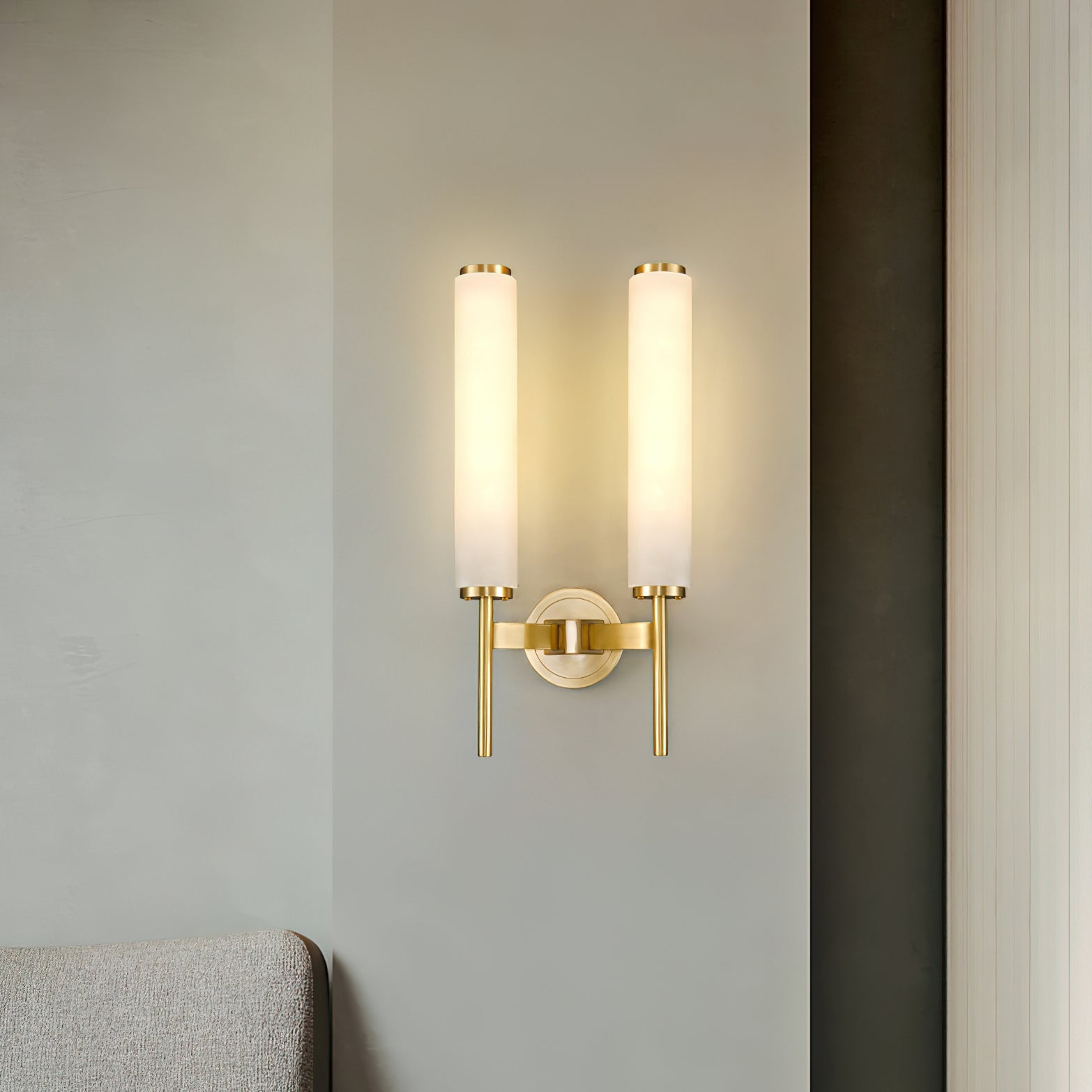 Olrinyra Cylinder Alabaster Wall Light - Blowlighting