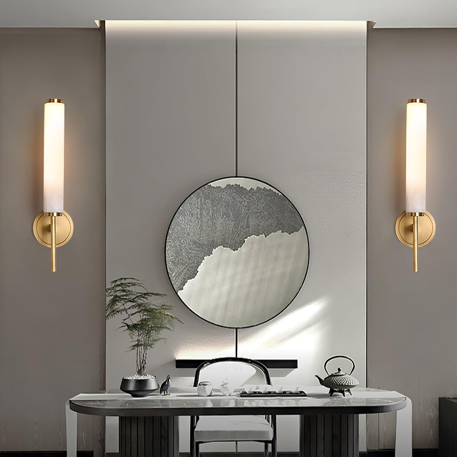 Olrinyra Cylinder Alabaster Wall Light - Blowlighting