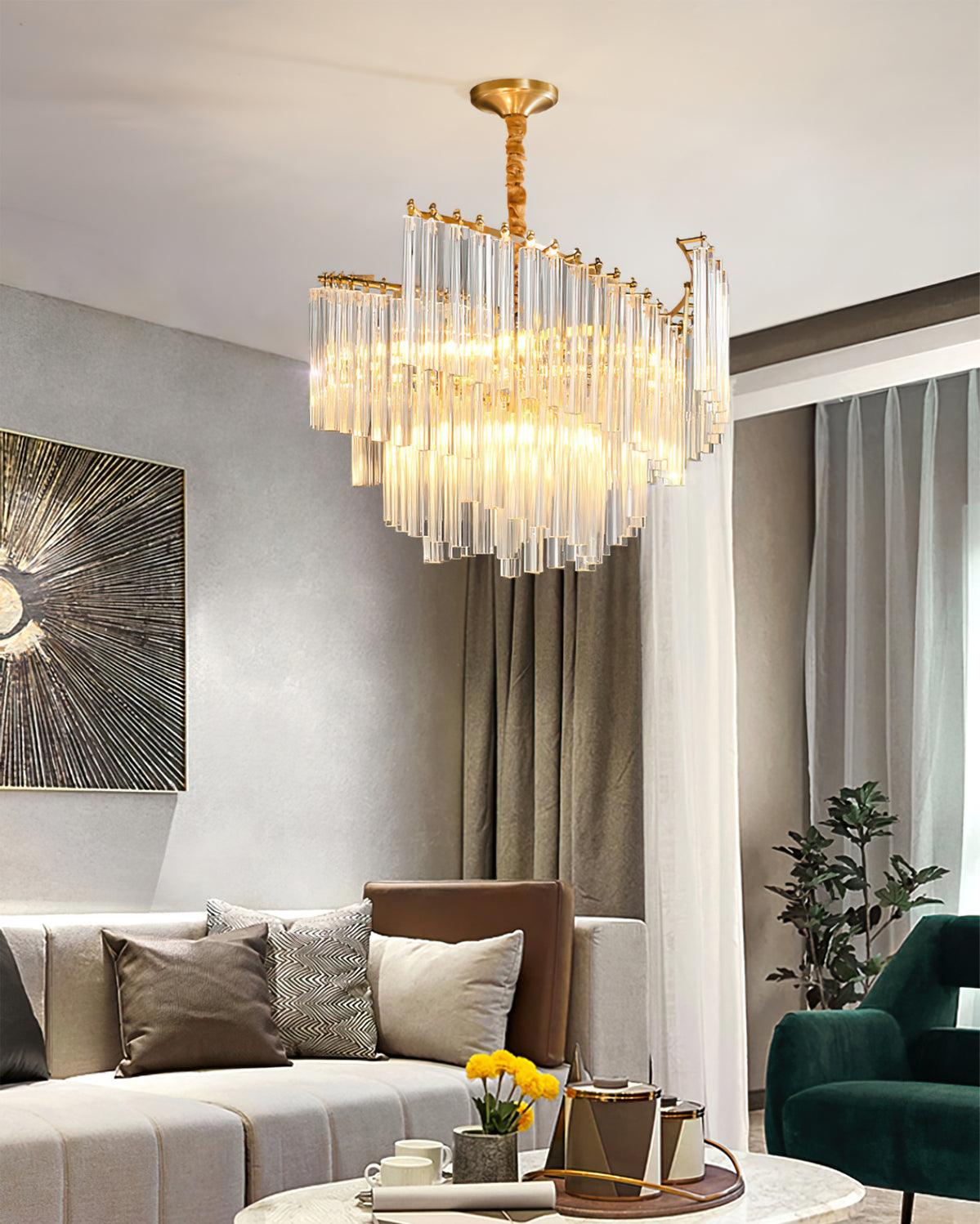 Ilsoris Postmodern Luxury Brinicle Crystal Chandelier - Blowlighting