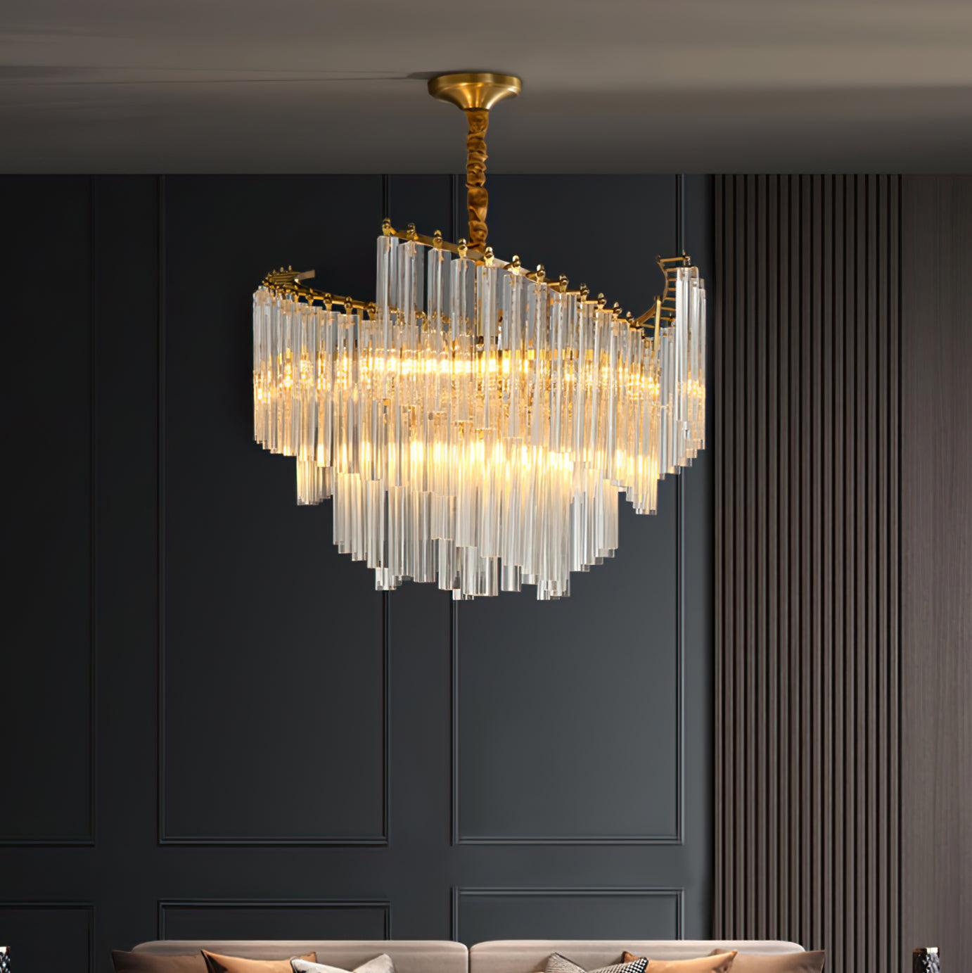 Ilsoris Postmodern Luxury Brinicle Crystal Chandelier - Blowlighting