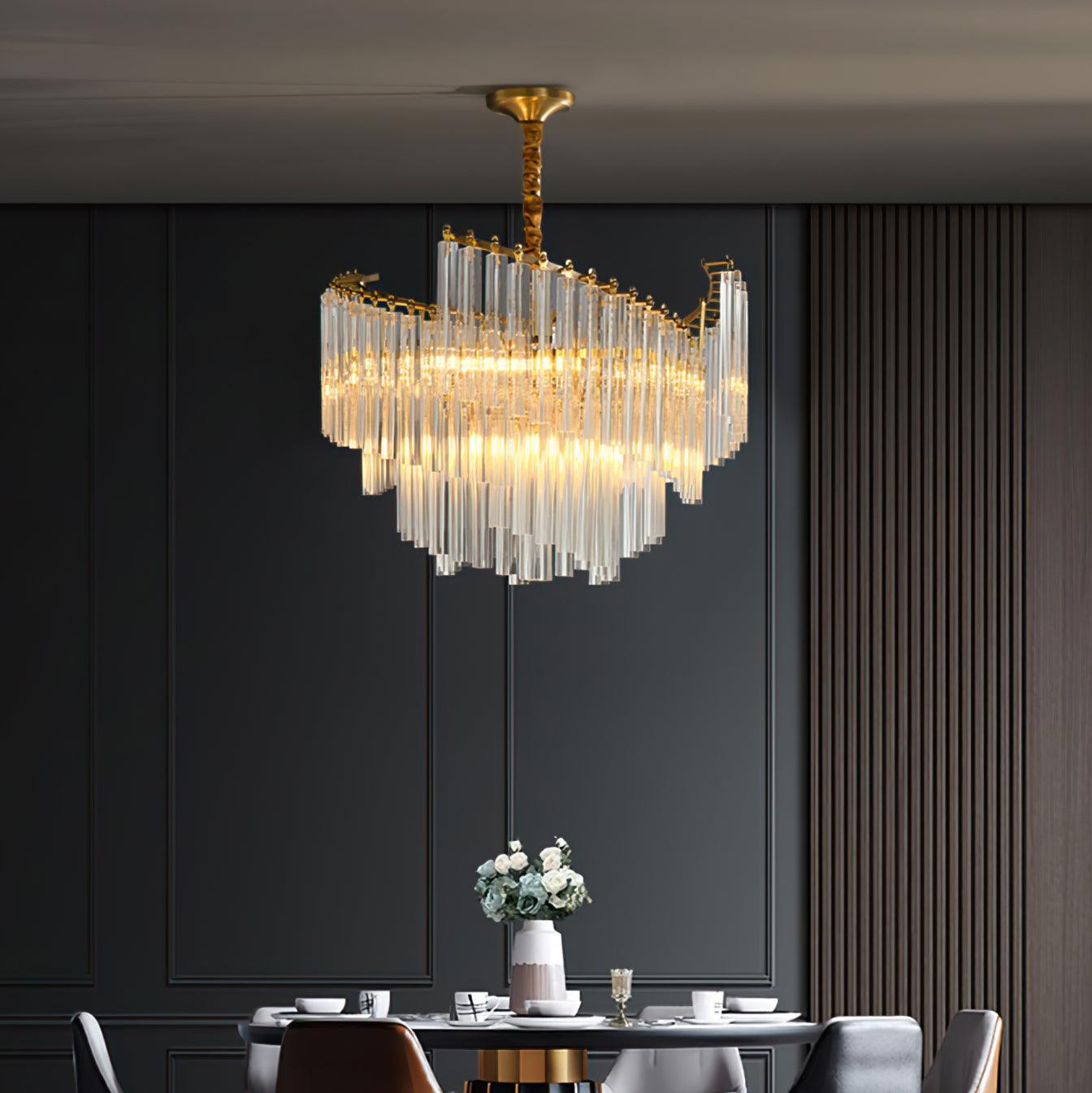 Ilsoris Postmodern Luxury Brinicle Crystal Chandelier - Blowlighting