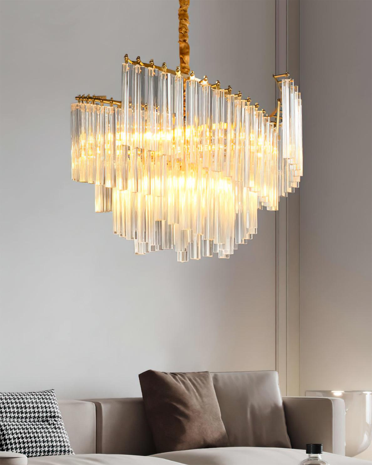 Ilsoris Postmodern Luxury Brinicle Crystal Chandelier - Blowlighting