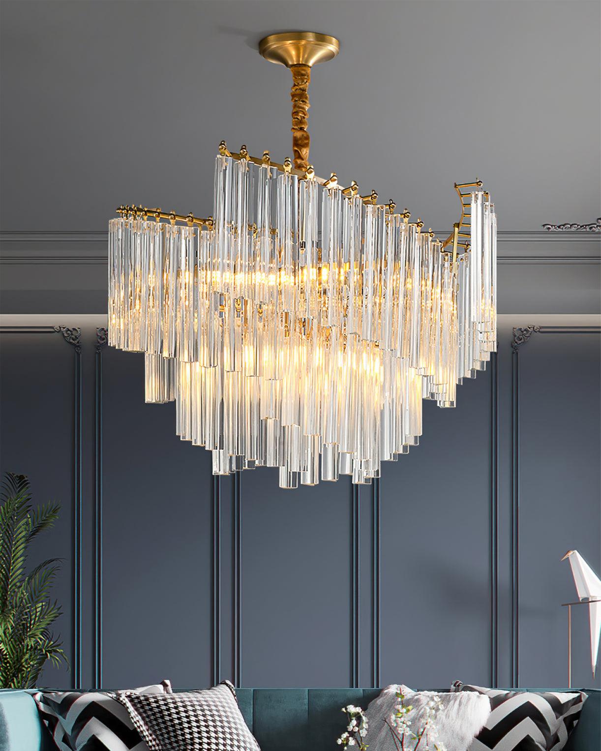 Ilsoris Postmodern Luxury Brinicle Crystal Chandelier - Blowlighting