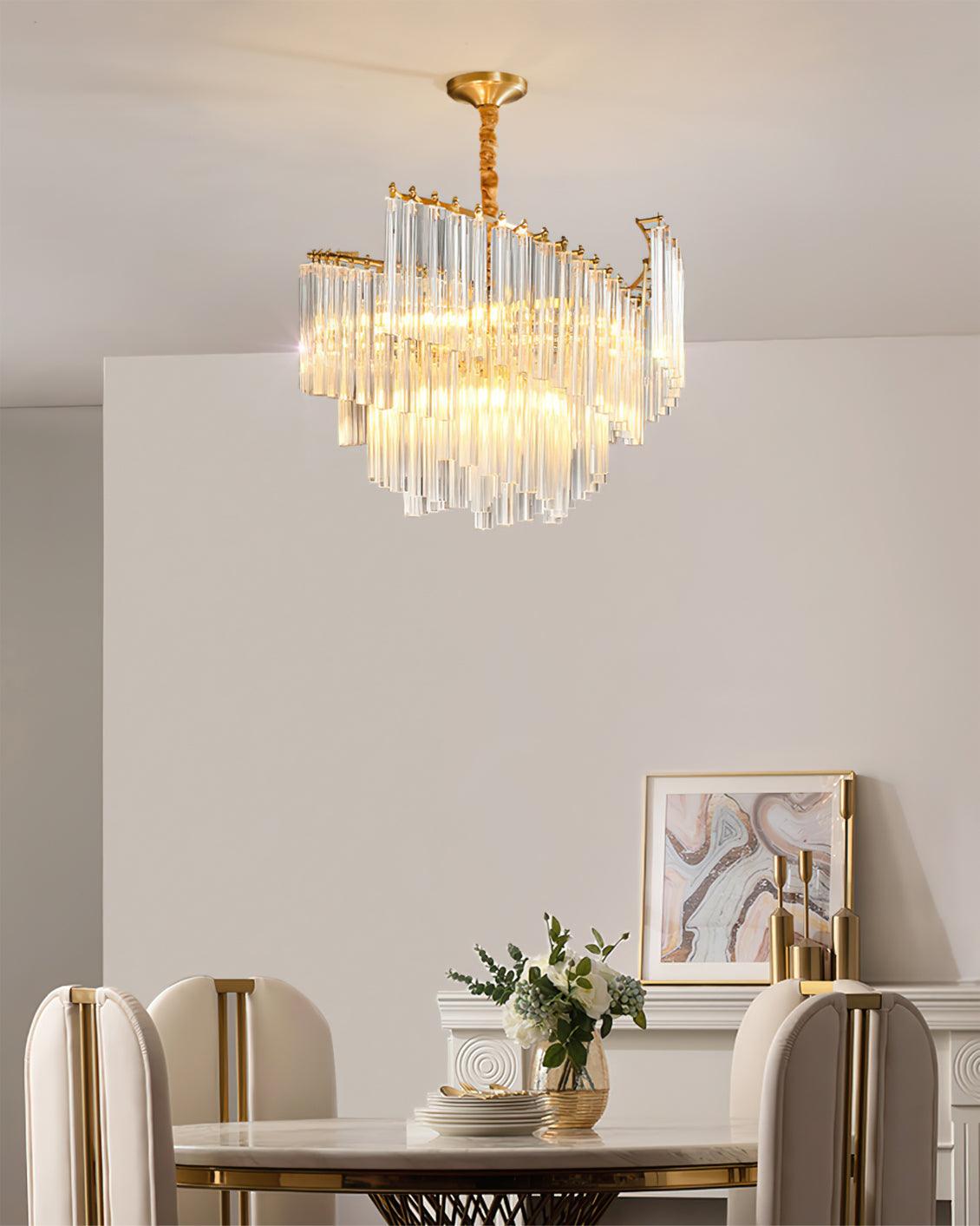 Ilsoris Postmodern Luxury Brinicle Crystal Chandelier - Blowlighting