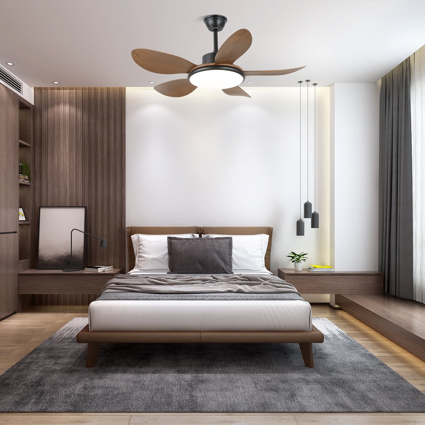 Elano Wood Ceiling Fan Light - Blowlighting