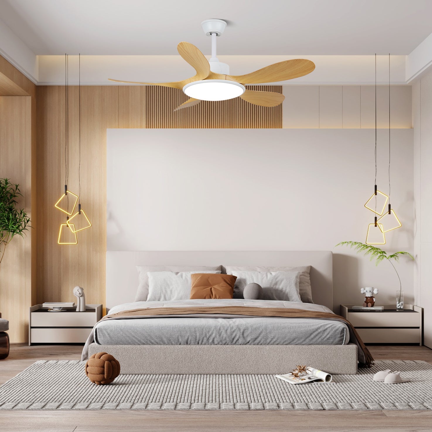 Elano Wood Ceiling Fan Light - Blowlighting
