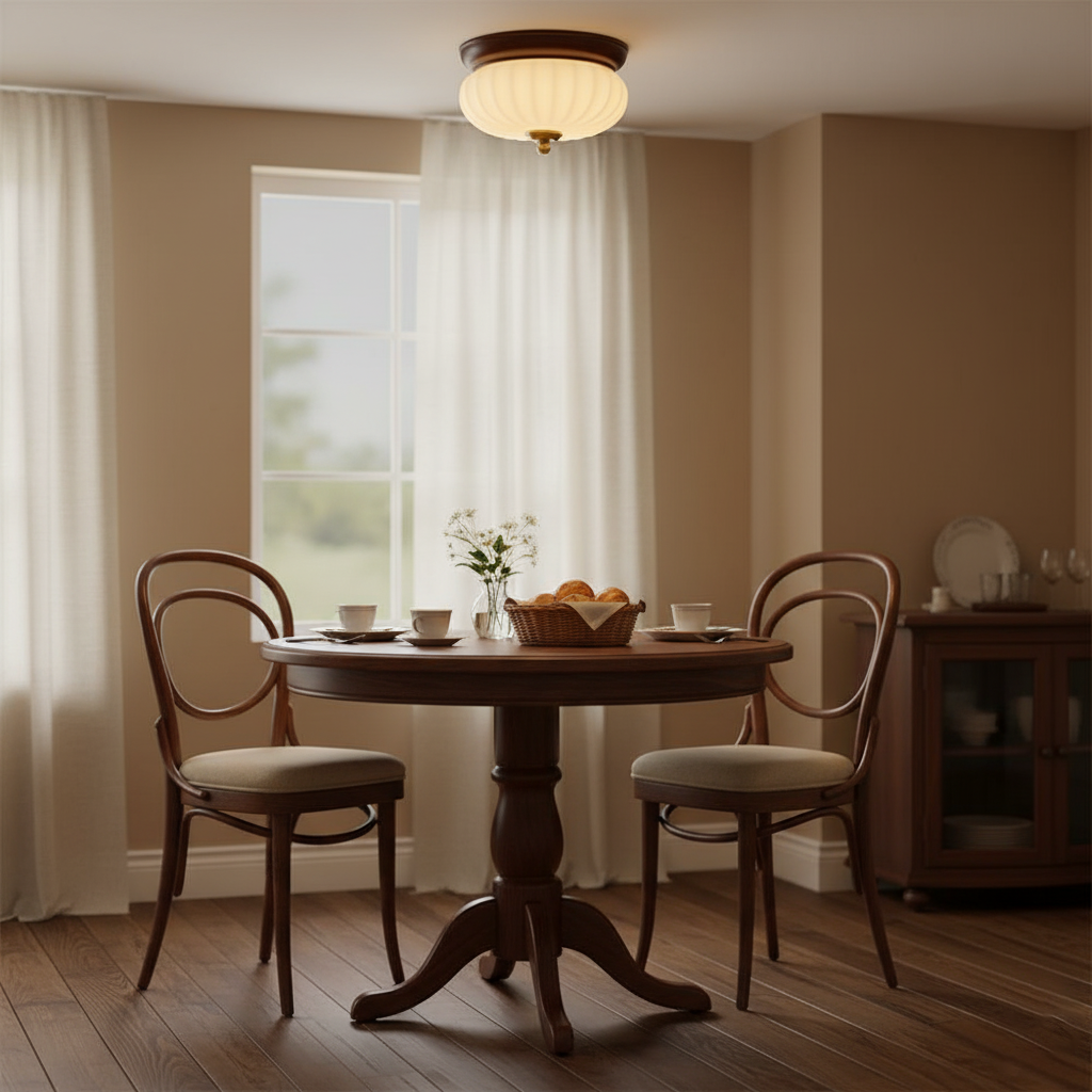 Telvian Elegant Wood Ceiling Lamp