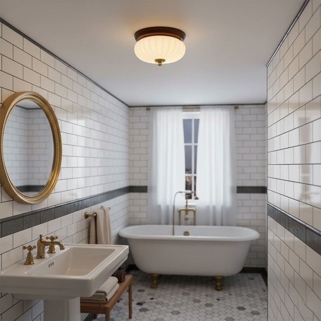 Telvian Elegant Wood Ceiling Lamp