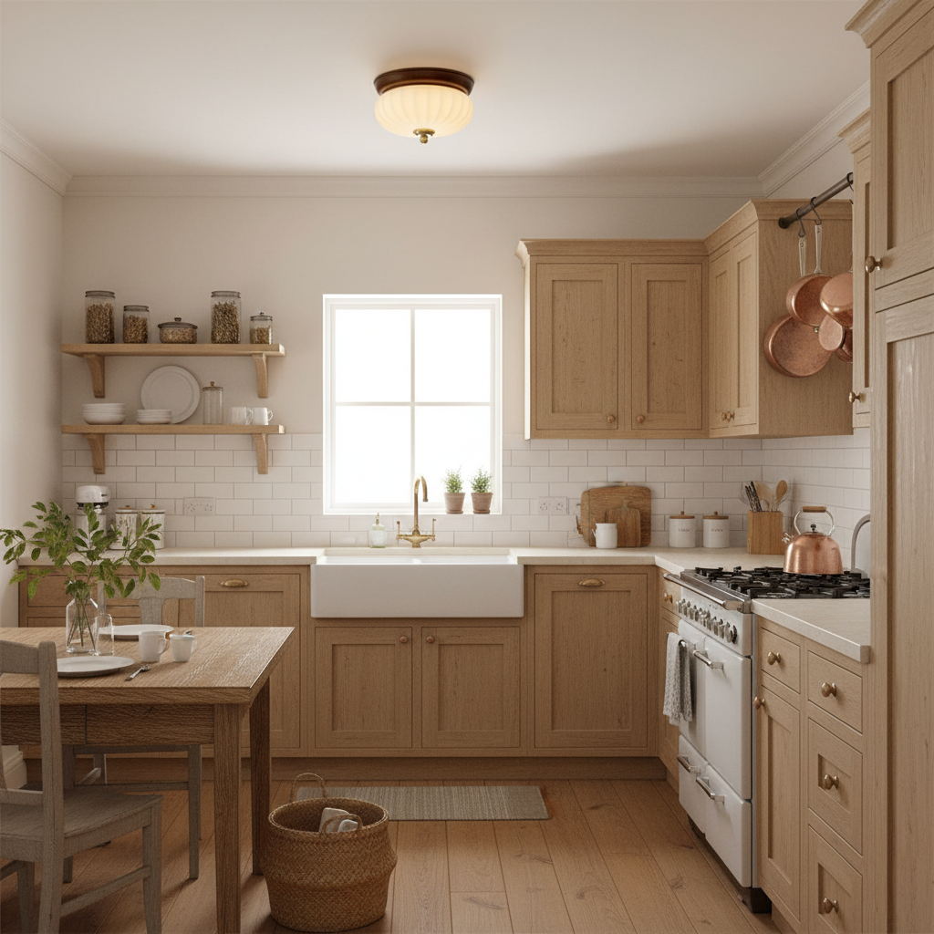 Telvian Elegant Wood Ceiling Lamp