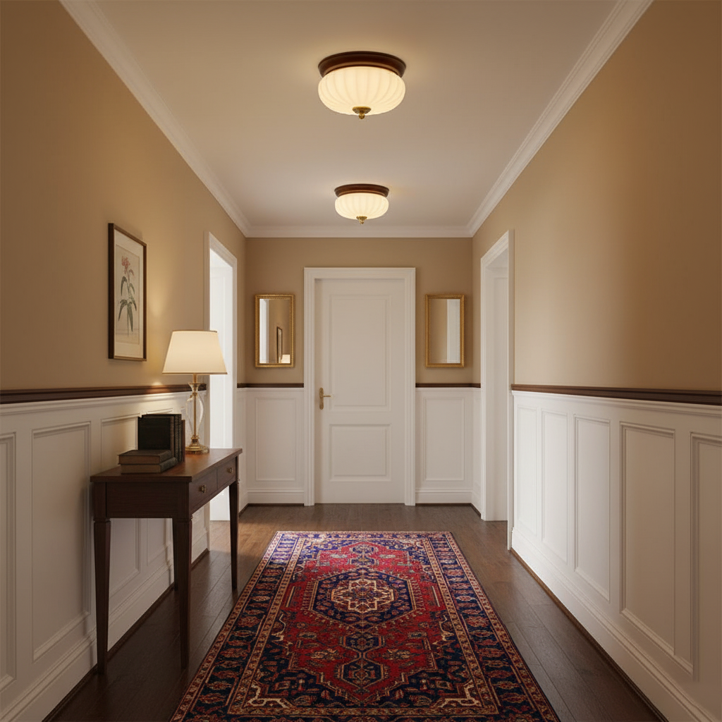 Telvian Elegant Wood Ceiling Lamp