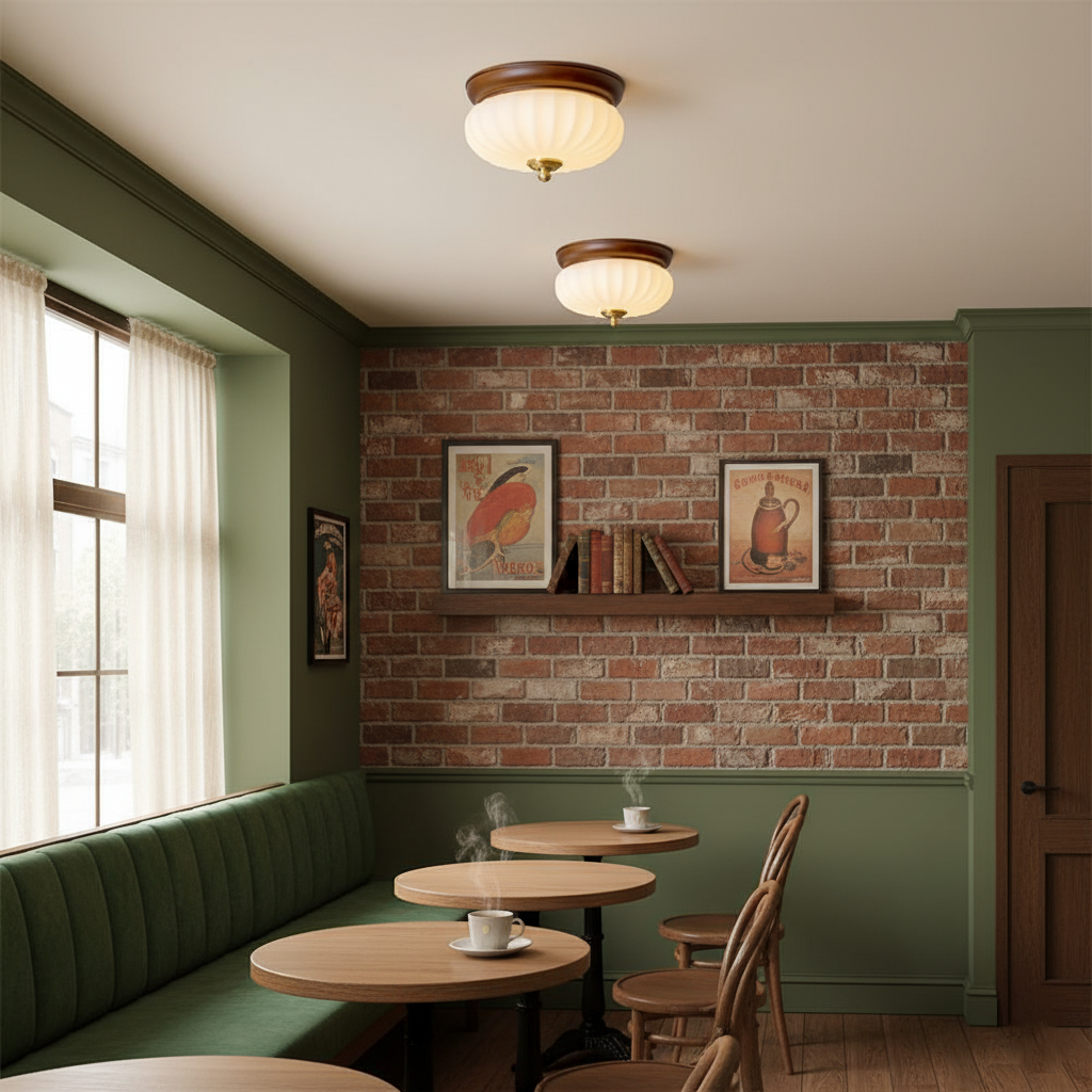 Telvian Elegant Wood Ceiling Lamp