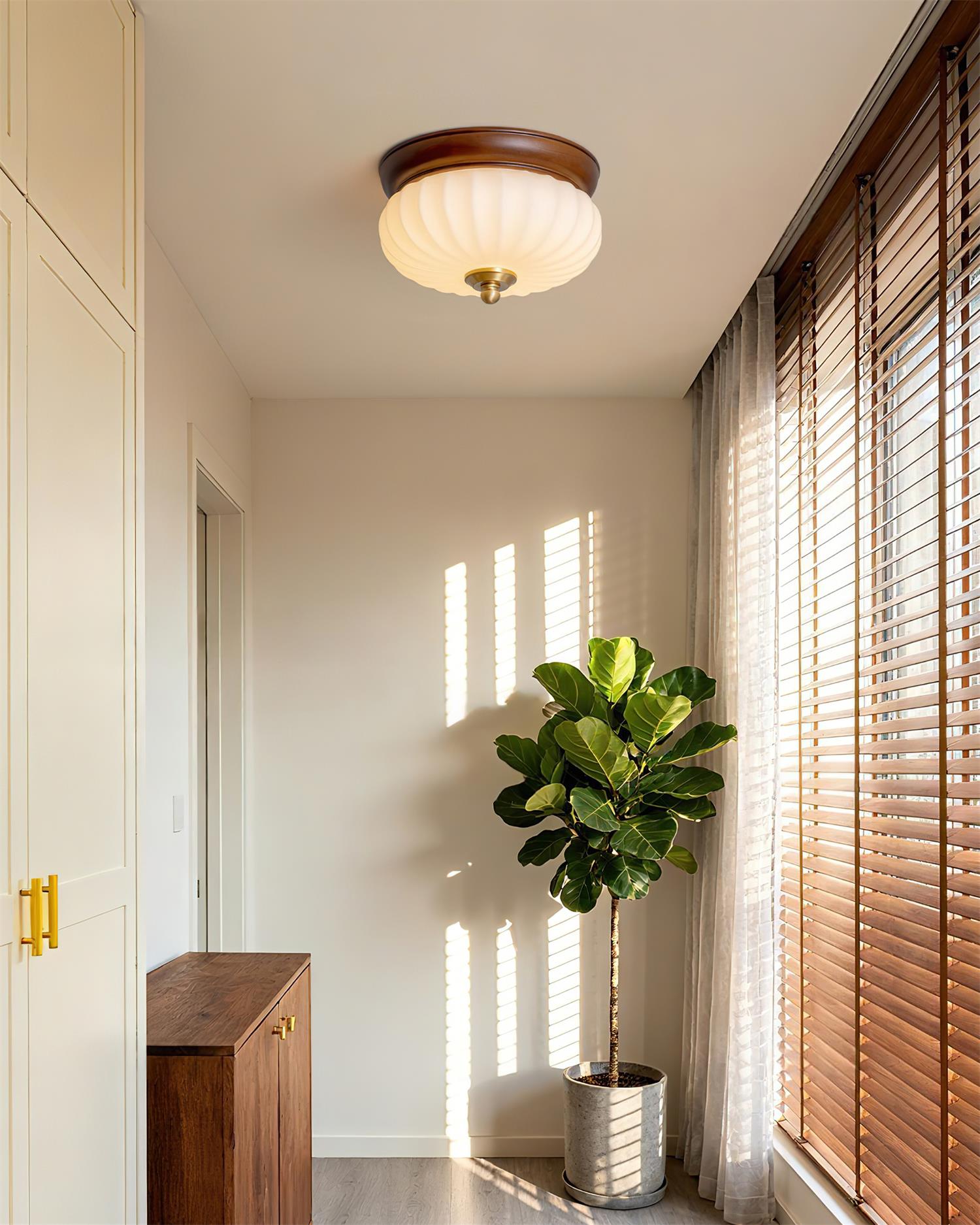 Telvian Elegant Wood Ceiling Lamp