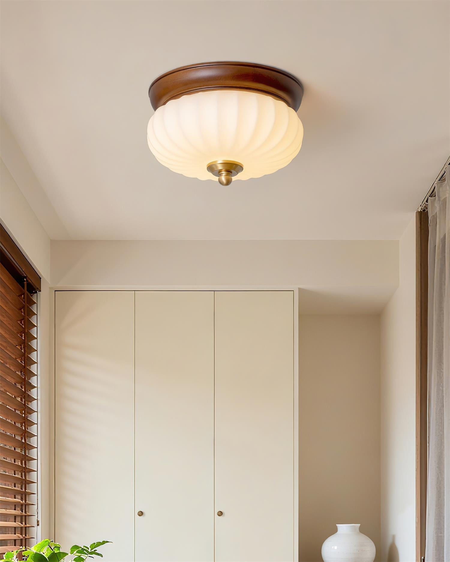 Telvian Elegant Wood Ceiling Lamp