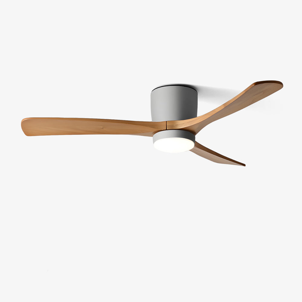 Brogan Modern Sycamore Wood Ceiling Fan Light