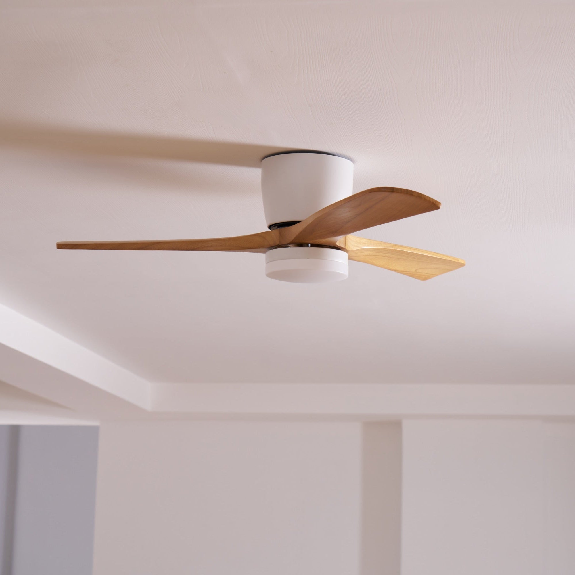 Brogan Modern Sycamore Wood Ceiling Fan Light