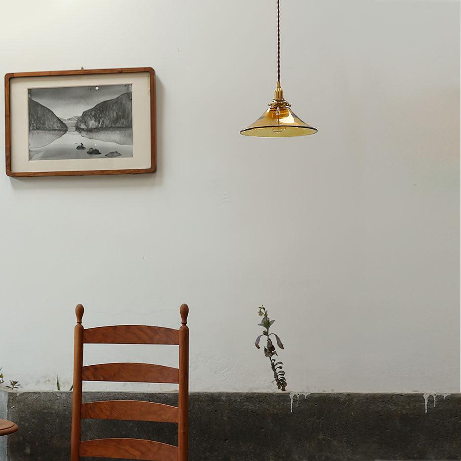 Amber Glass Pendant Light - Blowlighting