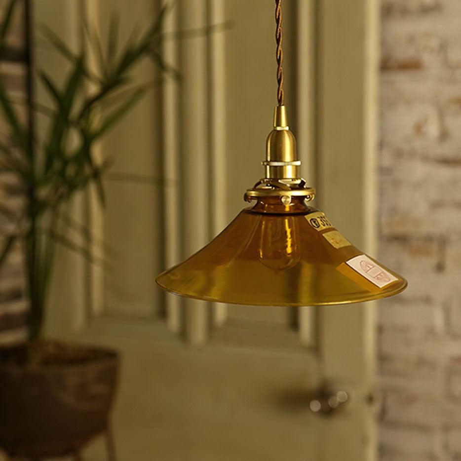 Amber Glass Pendant Light - Blowlighting