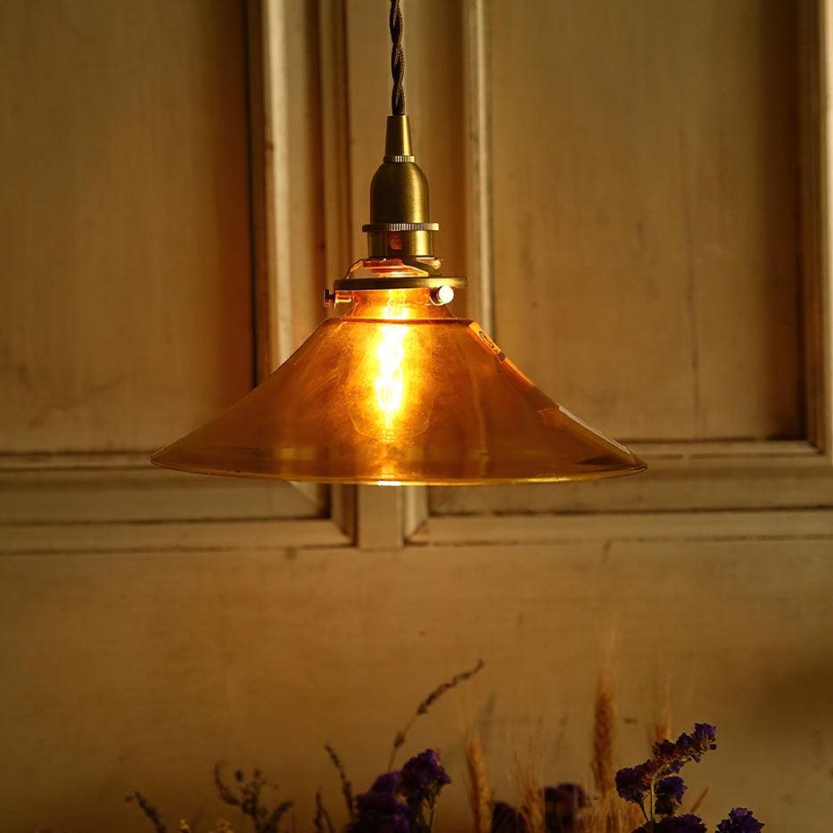 Amber Glass Pendant Light - Blowlighting