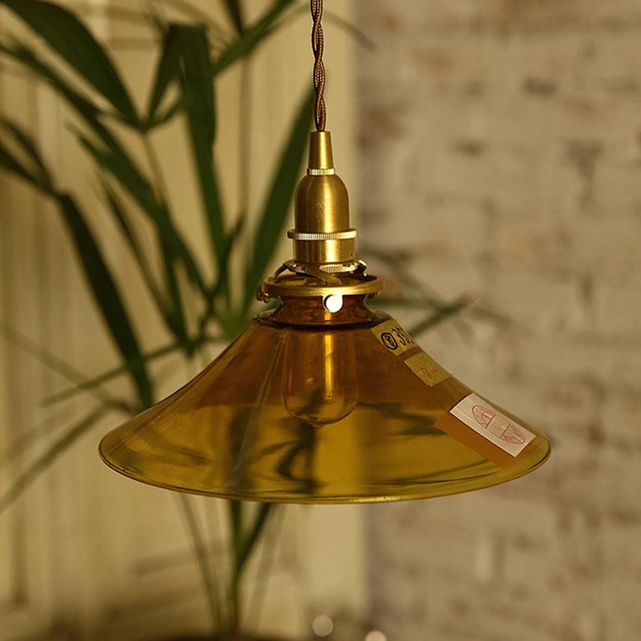 Amber Glass Pendant Light - Blowlighting