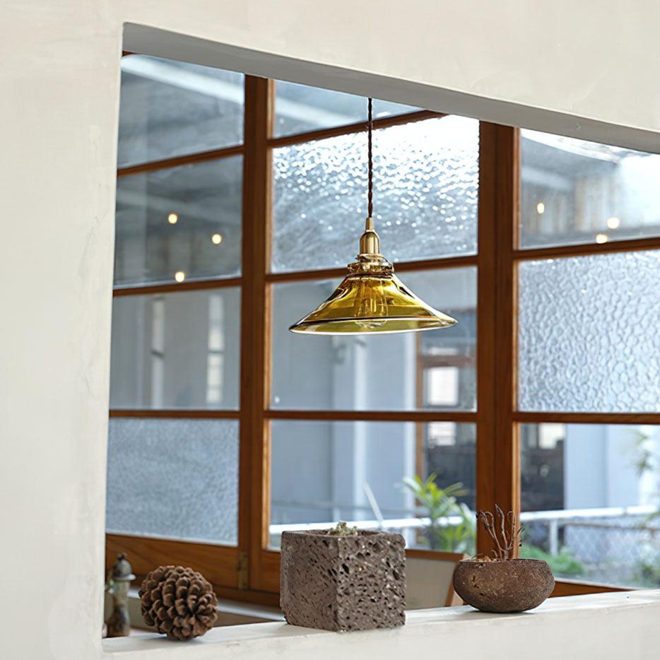 Amber Glass Pendant Light - Blowlighting