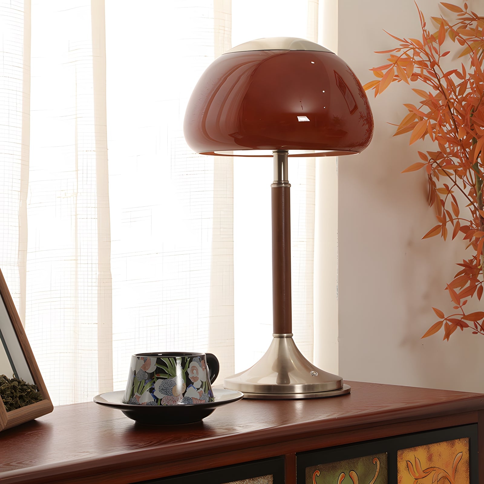 Brunello Mid-Century Wood Table Light