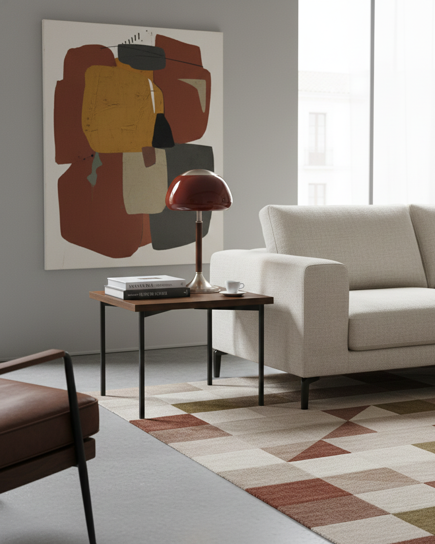 Brunello Mid-Century Wood Table Light