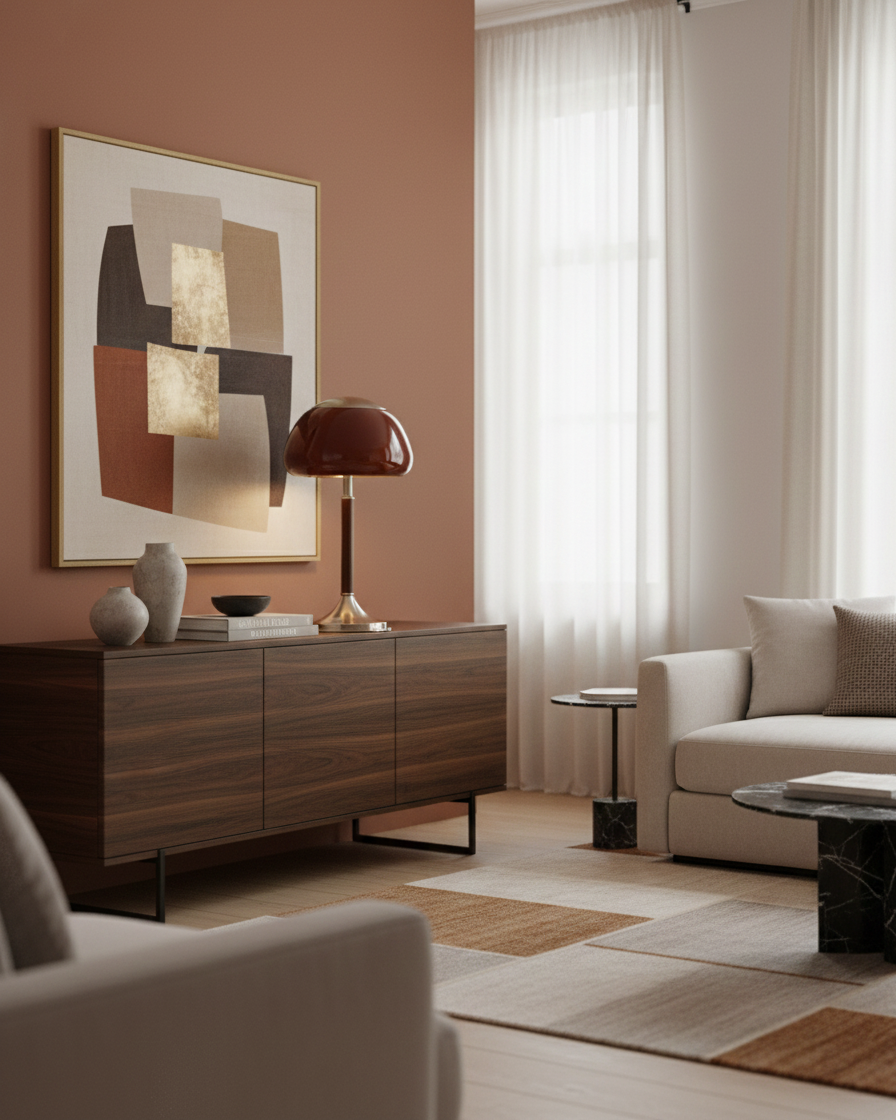 Brunello Mid-Century Wood Table Light