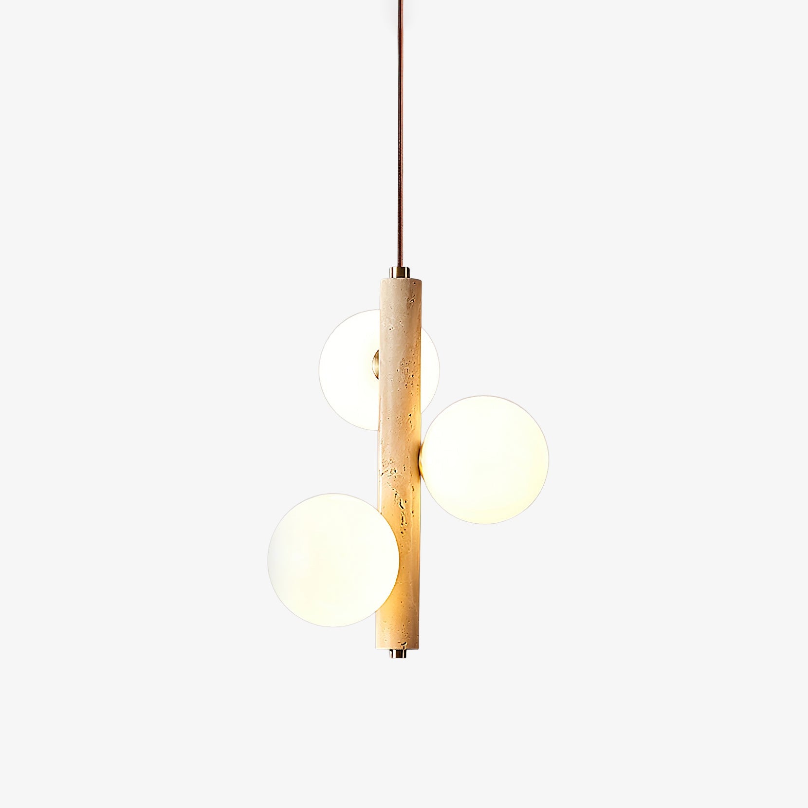 Aursorel Multi-Globe Travertine Pendant Light - Blowlighting