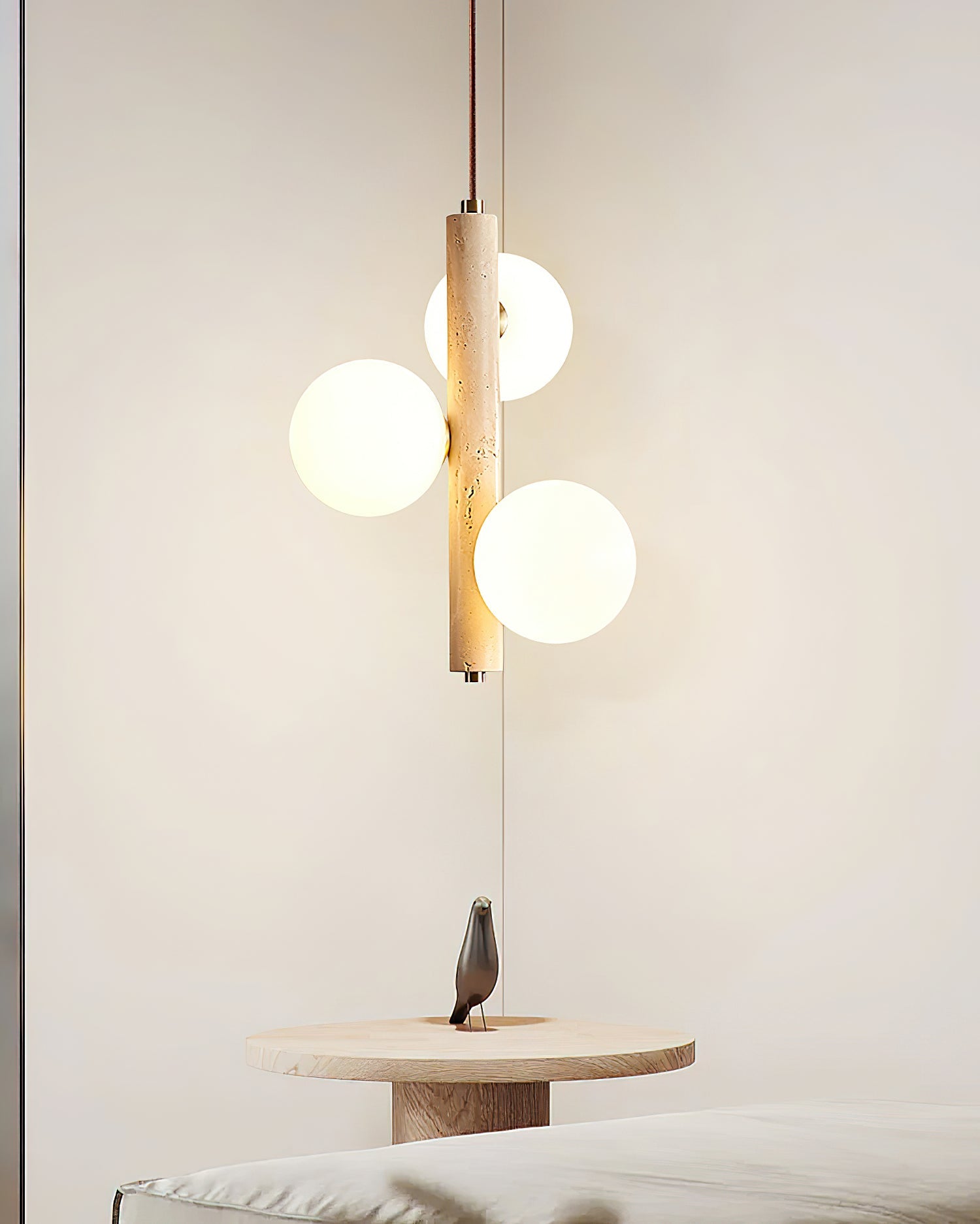 Aursorel Multi-Globe Travertine Pendant Light - Blowlighting