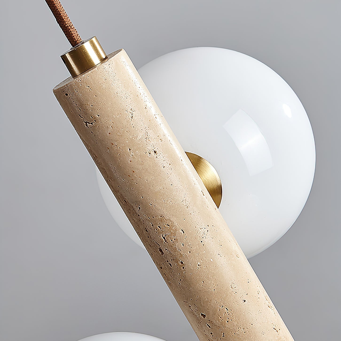 Aursorel Multi-Globe Travertine Pendant Light - Blowlighting