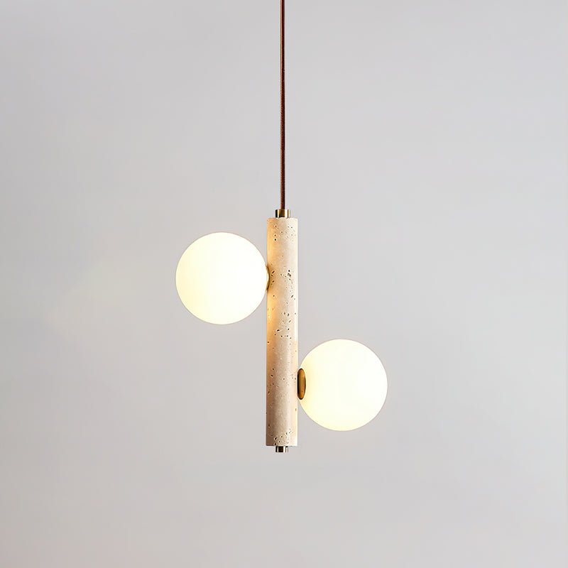 Aursorel Multi-Globe Travertine Pendant Light - Blowlighting