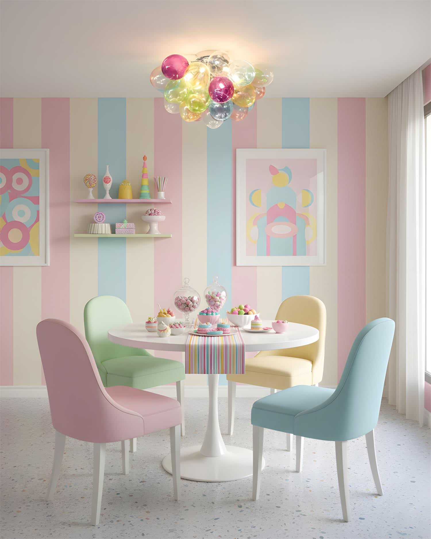 Joybub Colorful Glass Ceiling Lamp