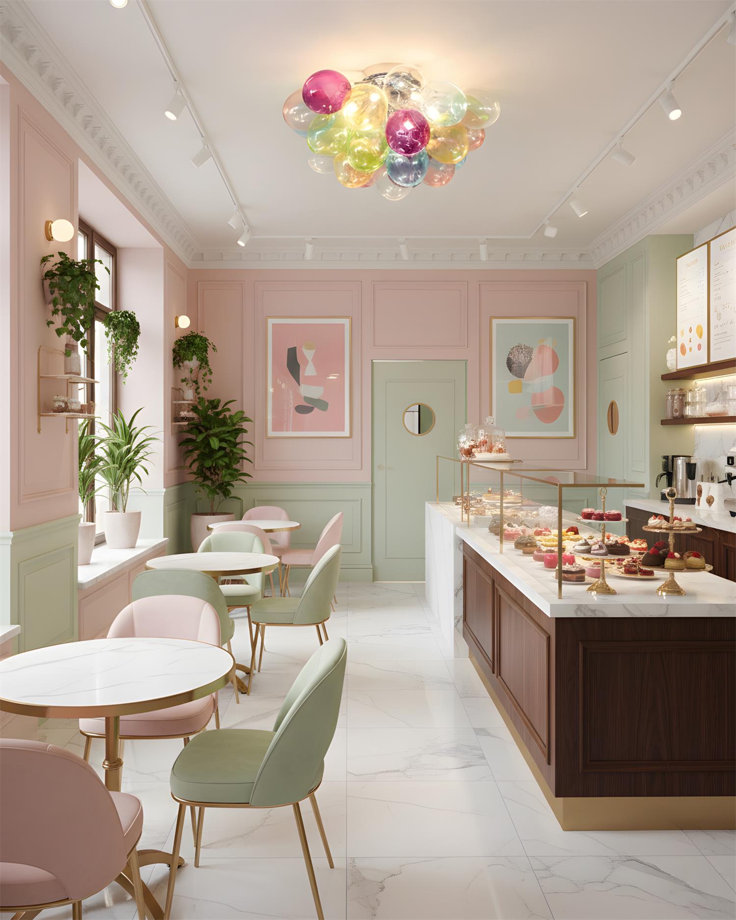 Joybub Colorful Glass Ceiling Lamp