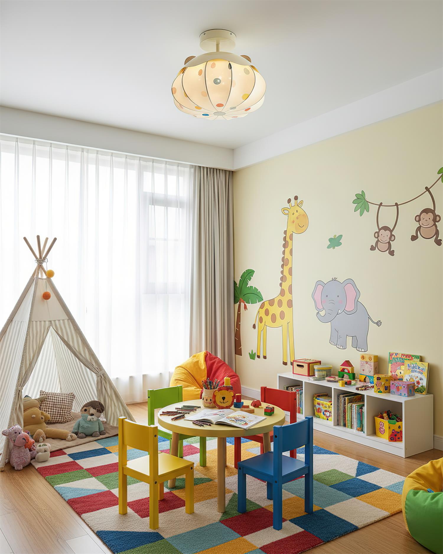 Bubbly Playful Fabric Sky Ceiling Light