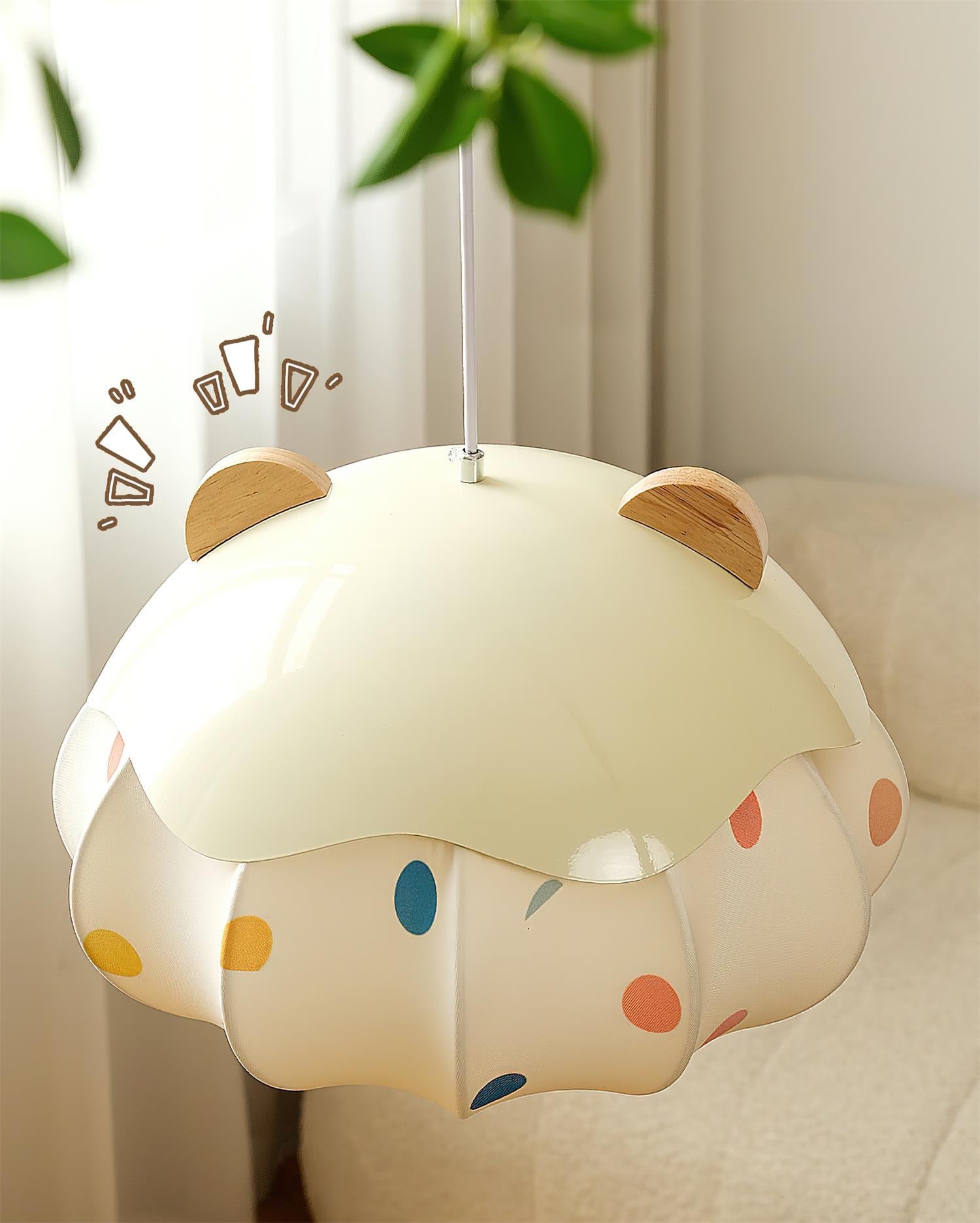 Bubbly Kids Fabric Sky Pendant Light