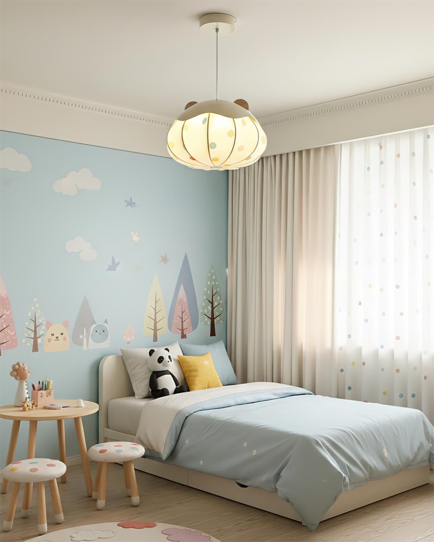 Bubbly Kids Fabric Sky Pendant Light