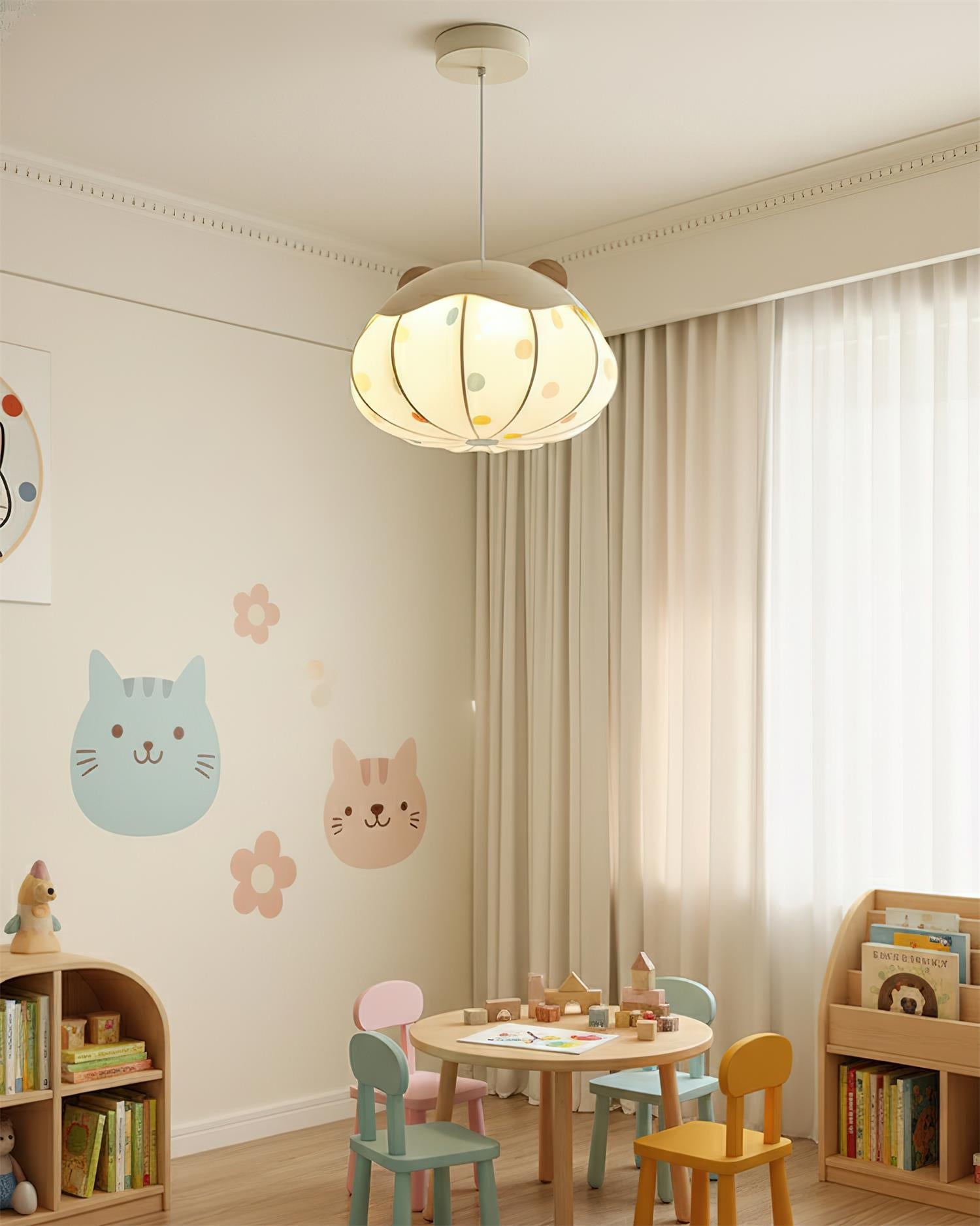 Bubbly Kids Fabric Sky Pendant Light