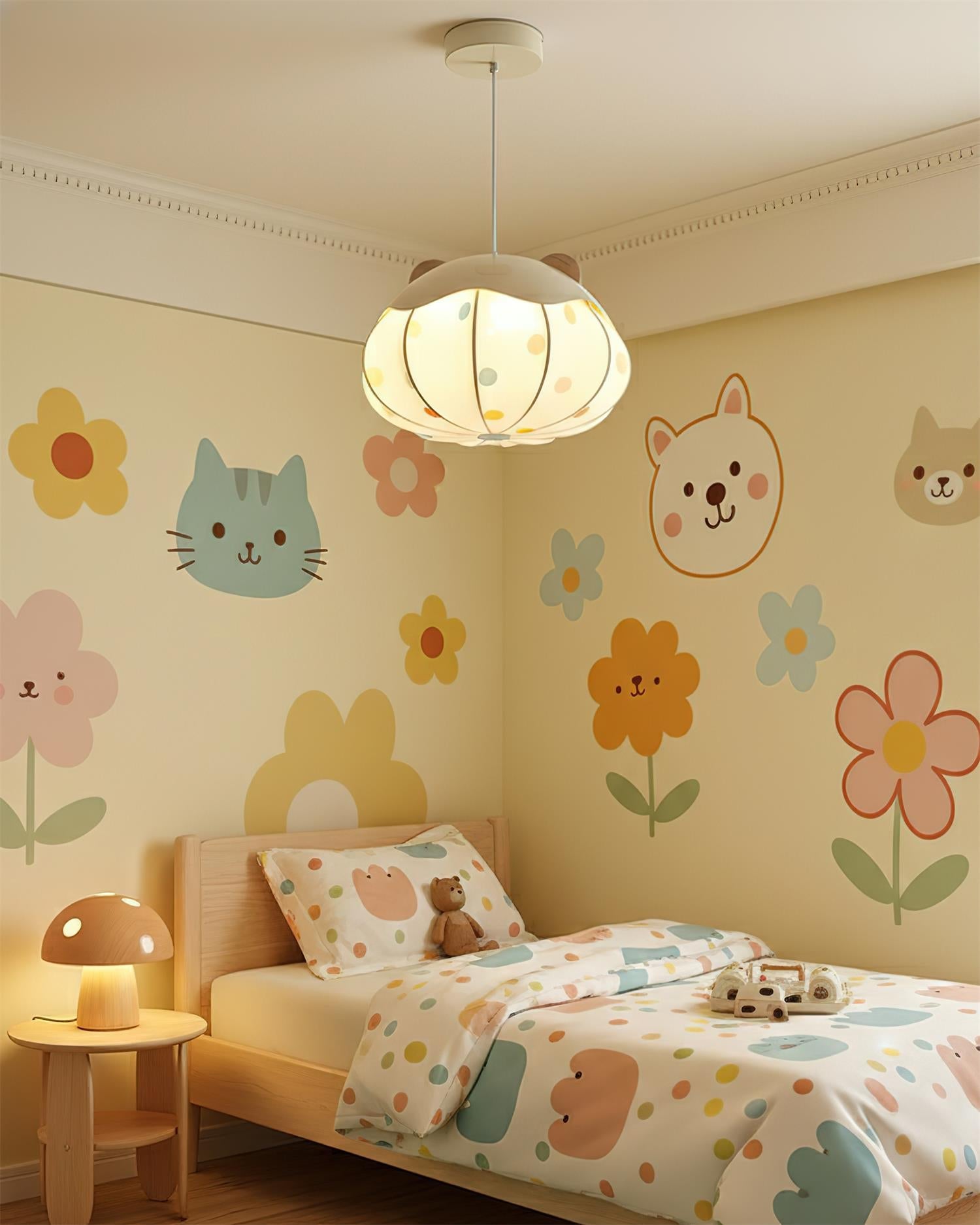 Bubbly Kids Fabric Sky Pendant Light