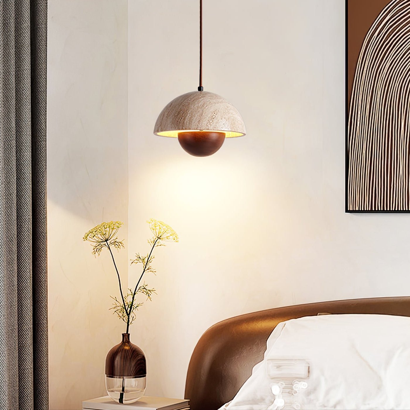 Ersile Travertine Pendant Light - Blowlighting