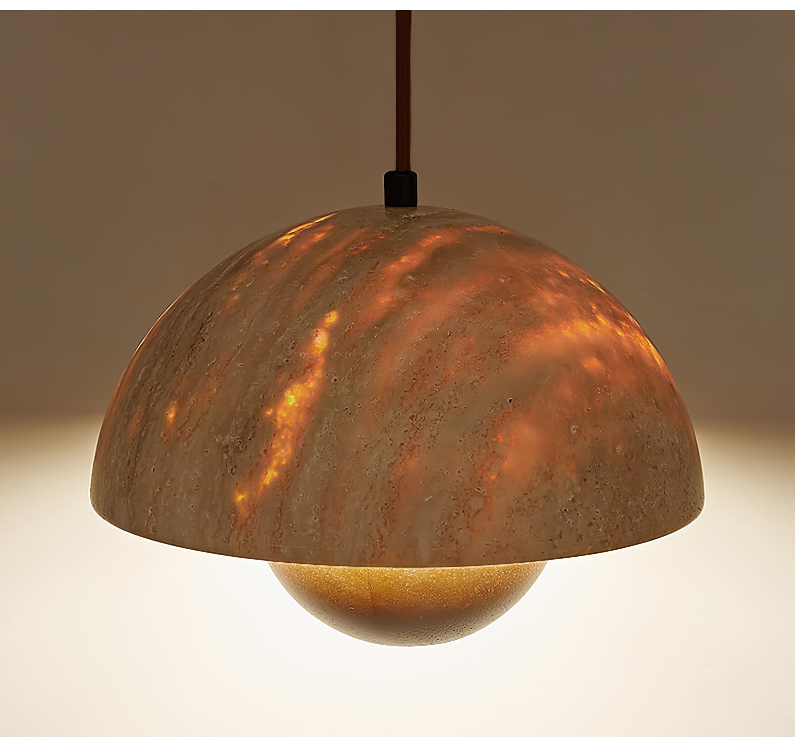 Ersile Travertine Pendant Light - Blowlighting