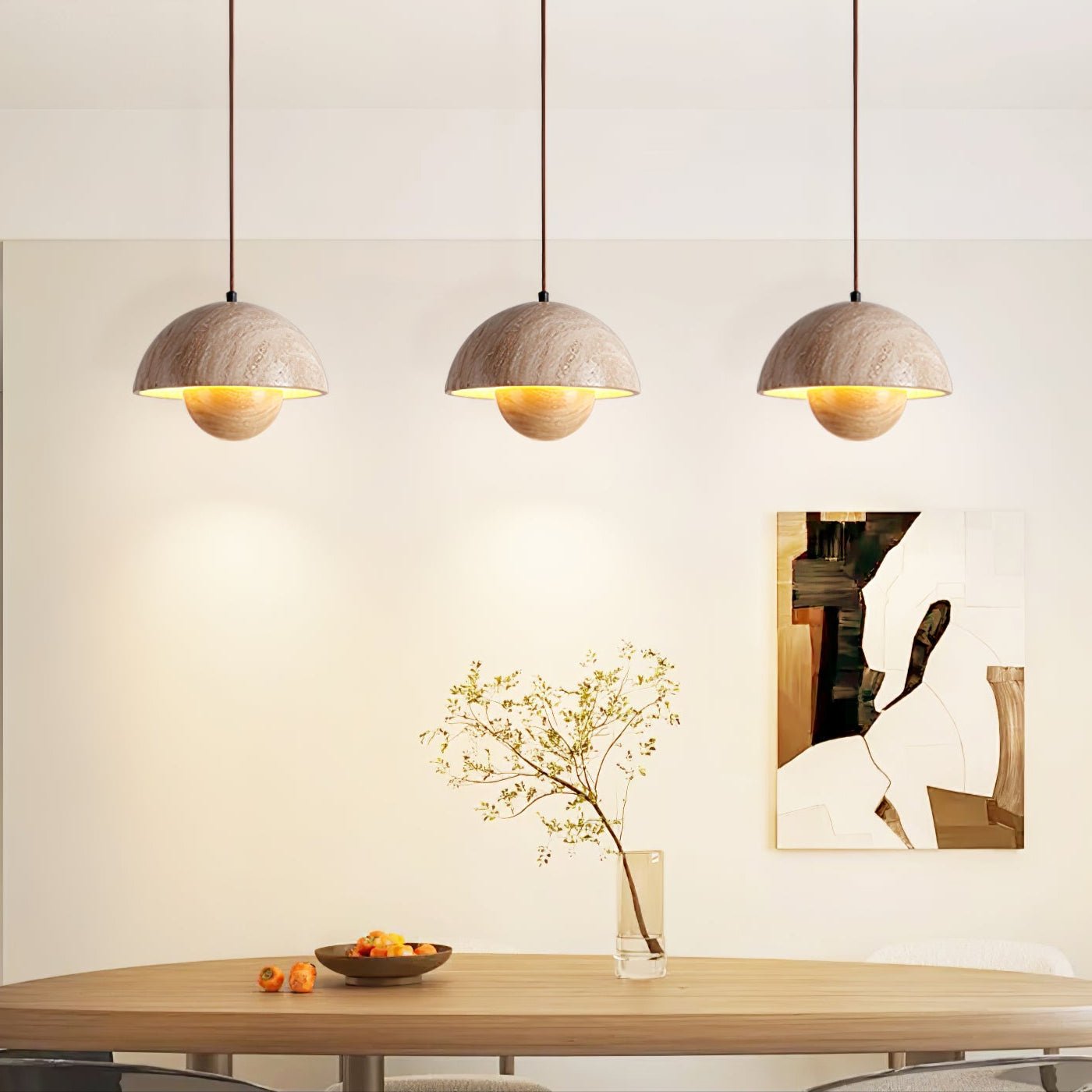 Ersile Travertine Pendant Light - Blowlighting