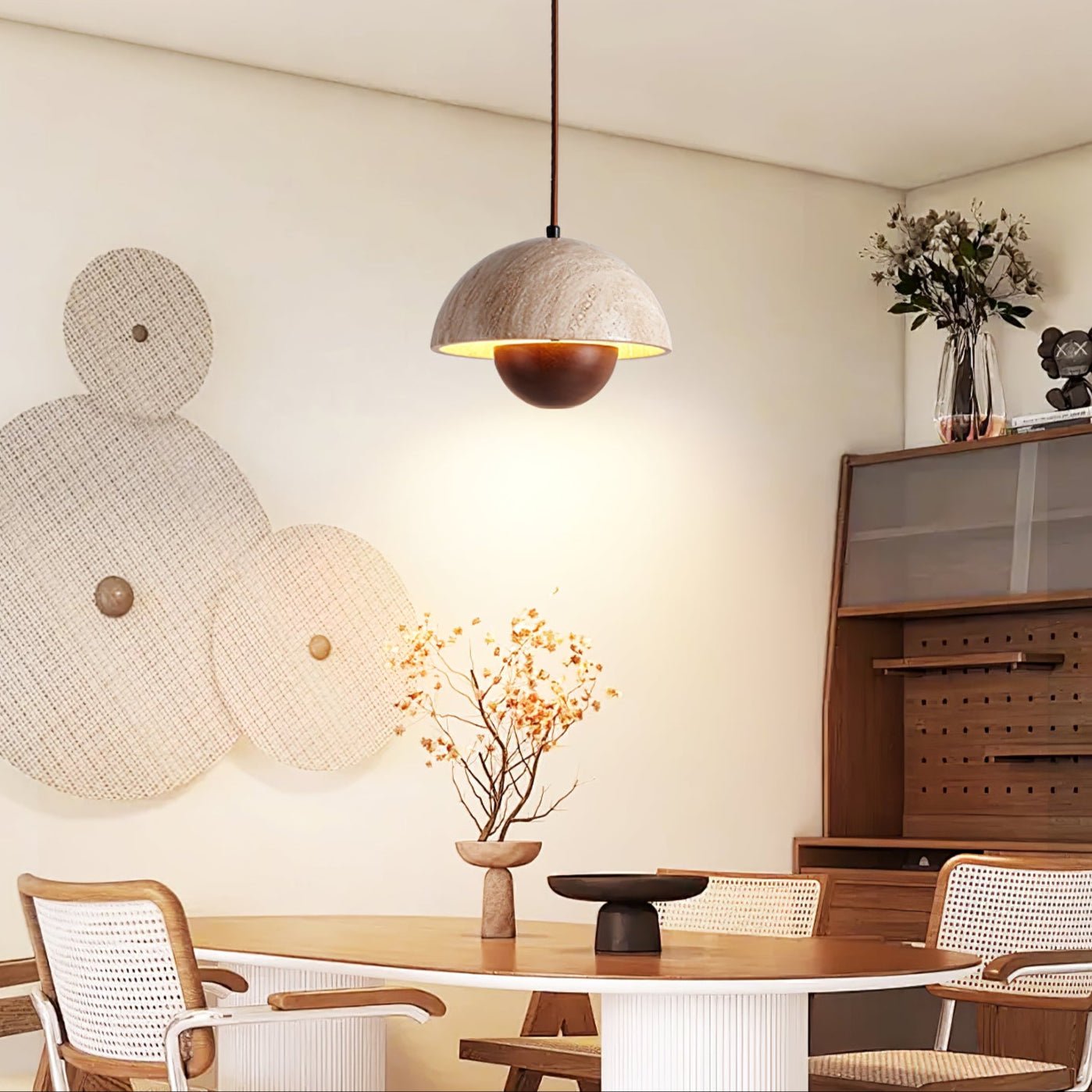 Ersile Travertine Pendant Light - Blowlighting