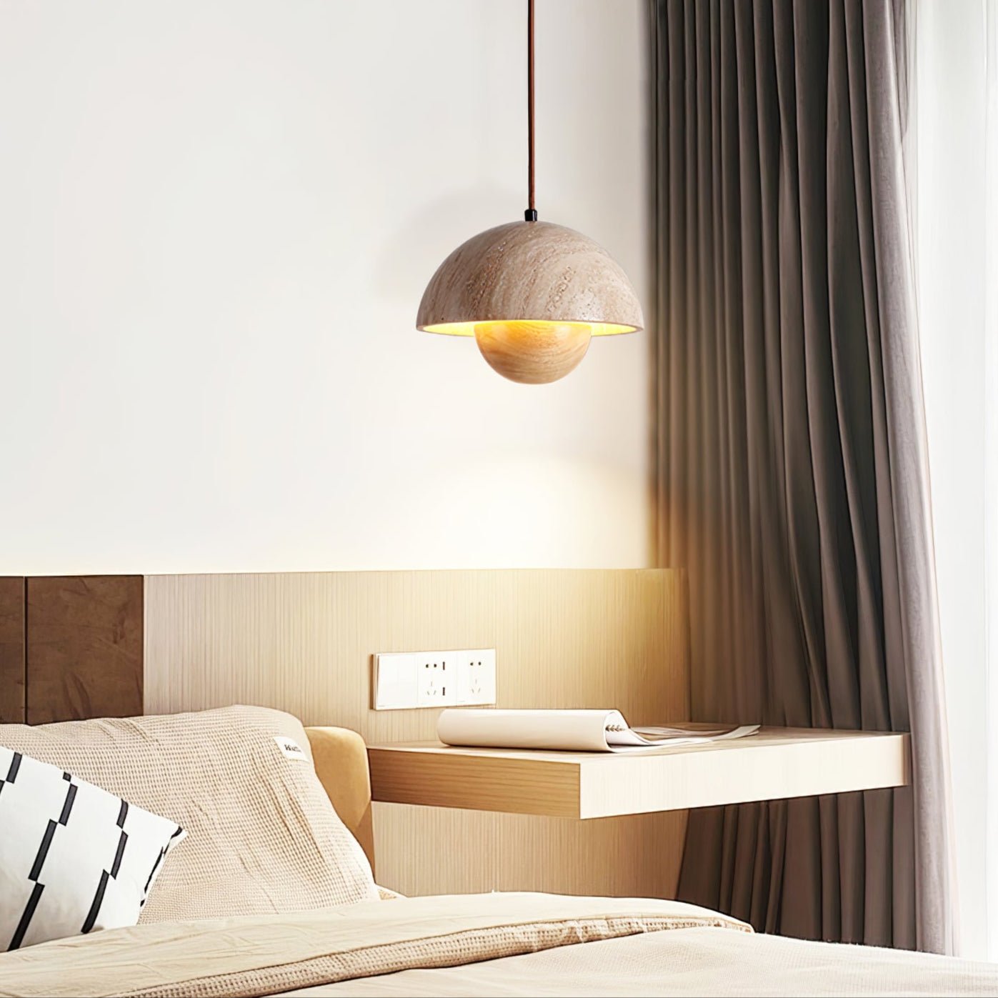 Ersile Travertine Pendant Light - Blowlighting