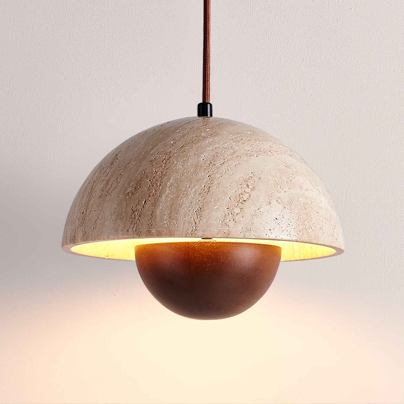 Ersile Travertine Pendant Light - Blowlighting