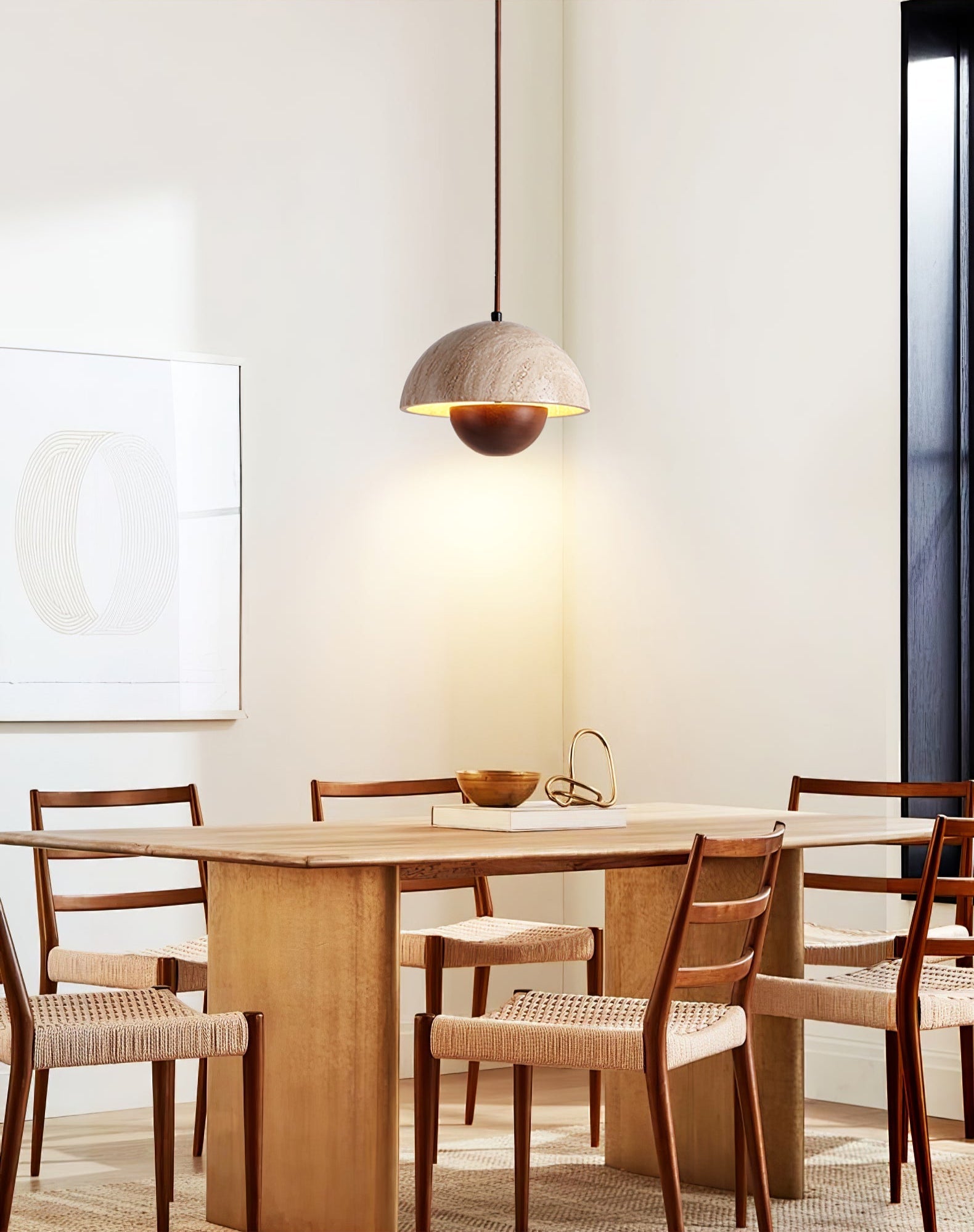 Ersile Travertine Pendant Light - Blowlighting