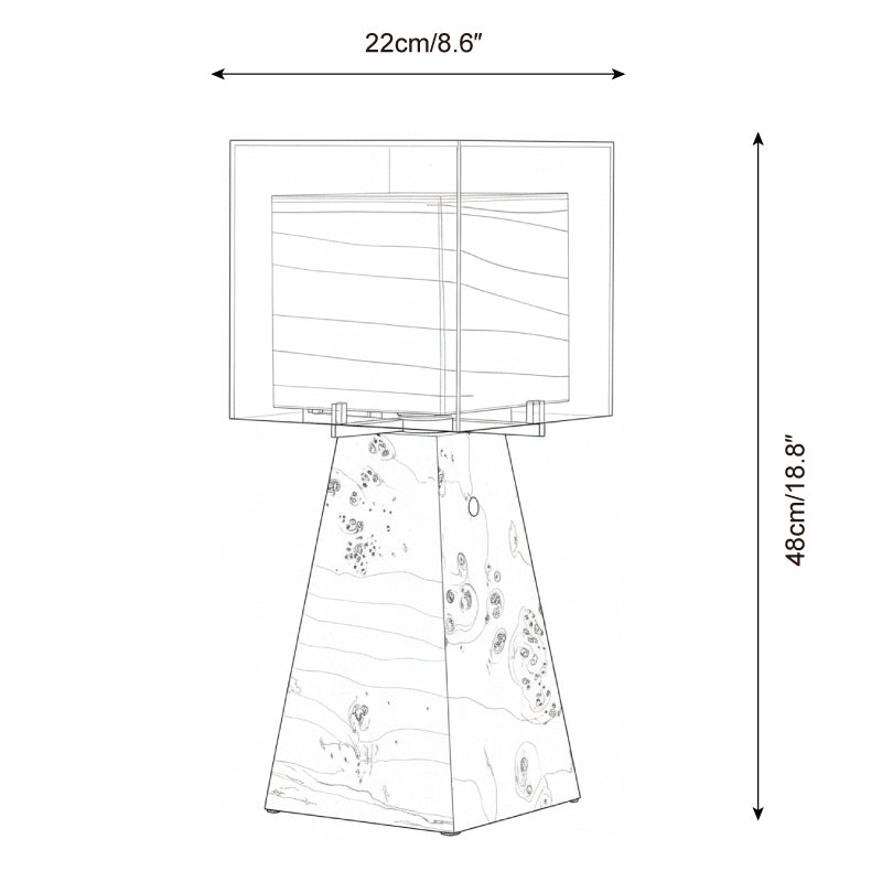Burlspire Natural Wood Table Light