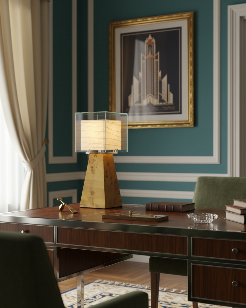 Burlspire Natural Wood Table Light