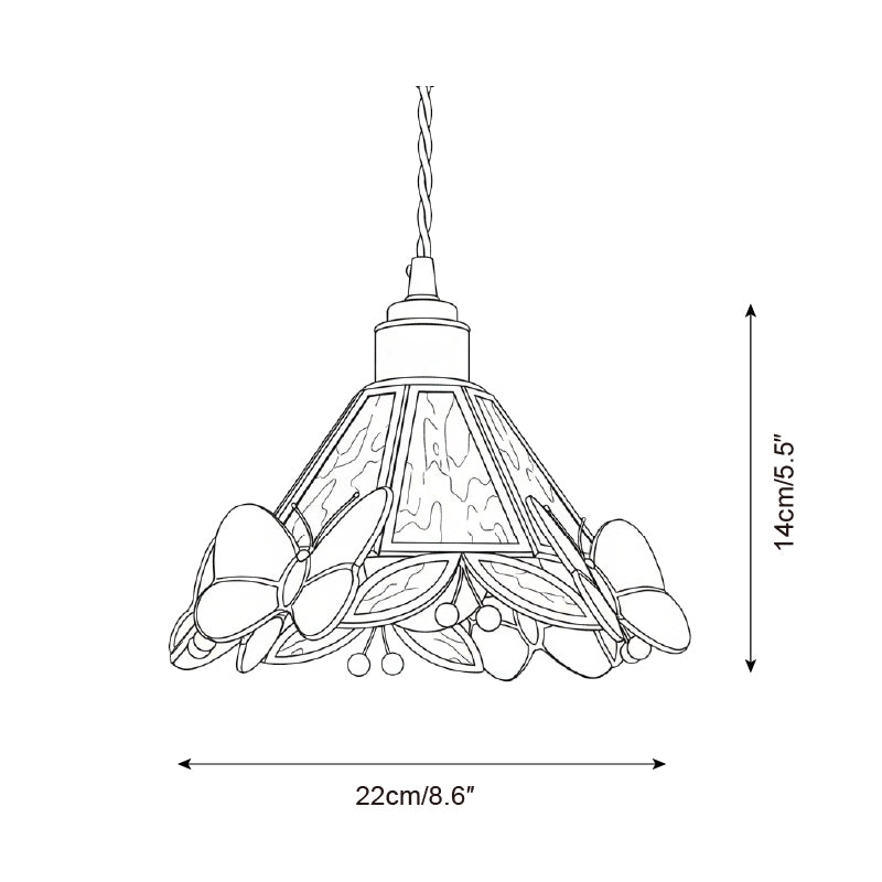 Butterfly Art Deco Glass Jewel Pendant Light