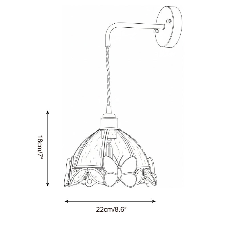 Rosabella Butterfly Kaleido Glass Wall Lamp