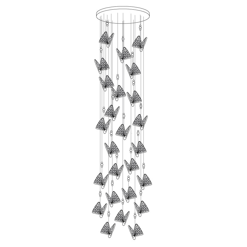 Butterfly Pendant Light - Blowlighting